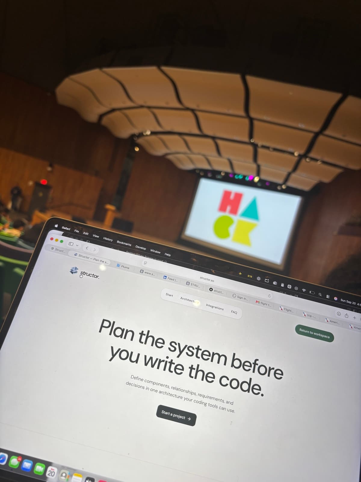 Eugene Lotsu's STRUCTOR project displayed at HackMIT 2026